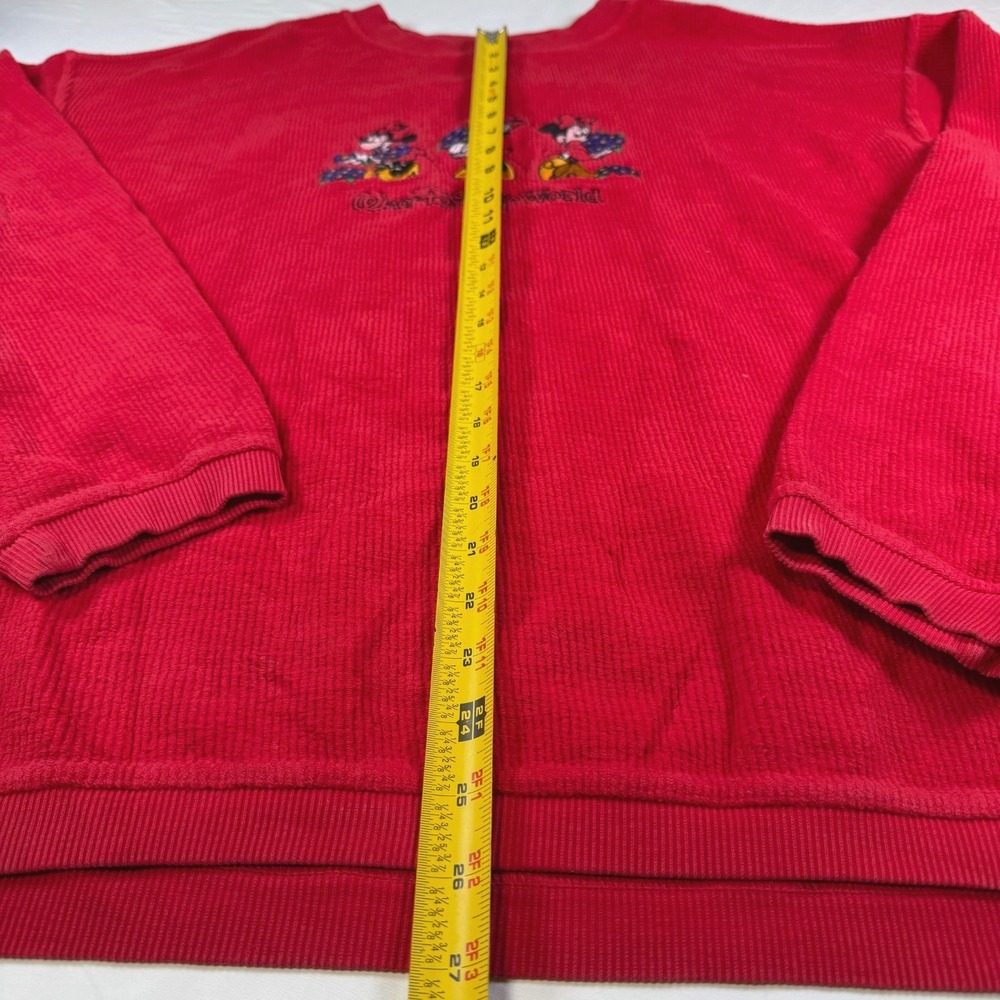 Vintage Disney Embroidered Minnie Mouse Textured Sweatshirt Size Med Russia Made - Picture 5 of 6